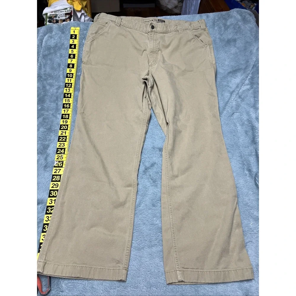 Carhartt Relaxed Fit Pants Men's 42x32 Utility Skater Streetwear Khaki Hip Hop - Picture 3 of 16